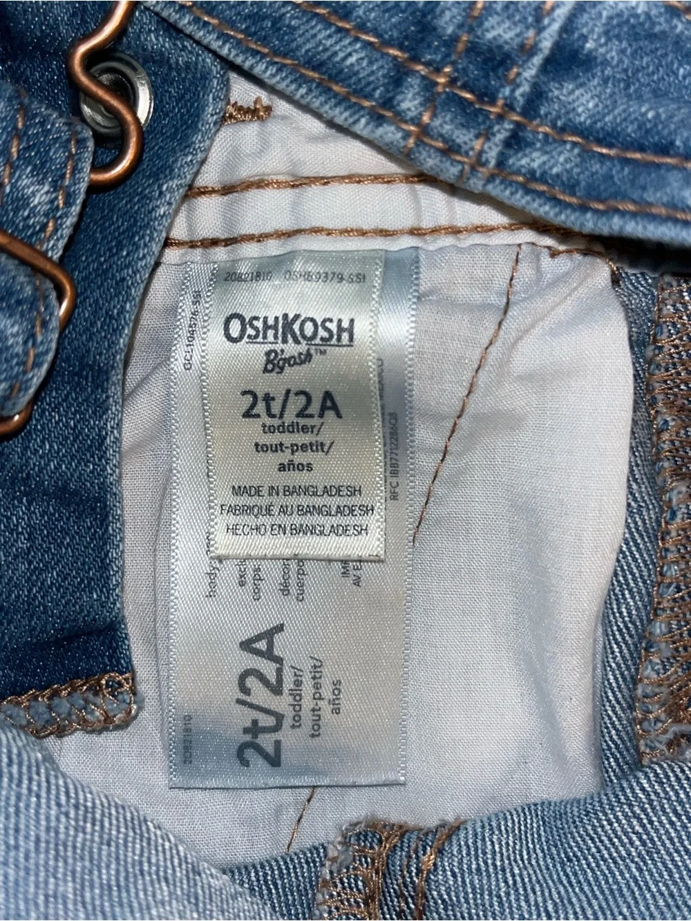 OshKosh B'gosh toddler denim overalls in light blue